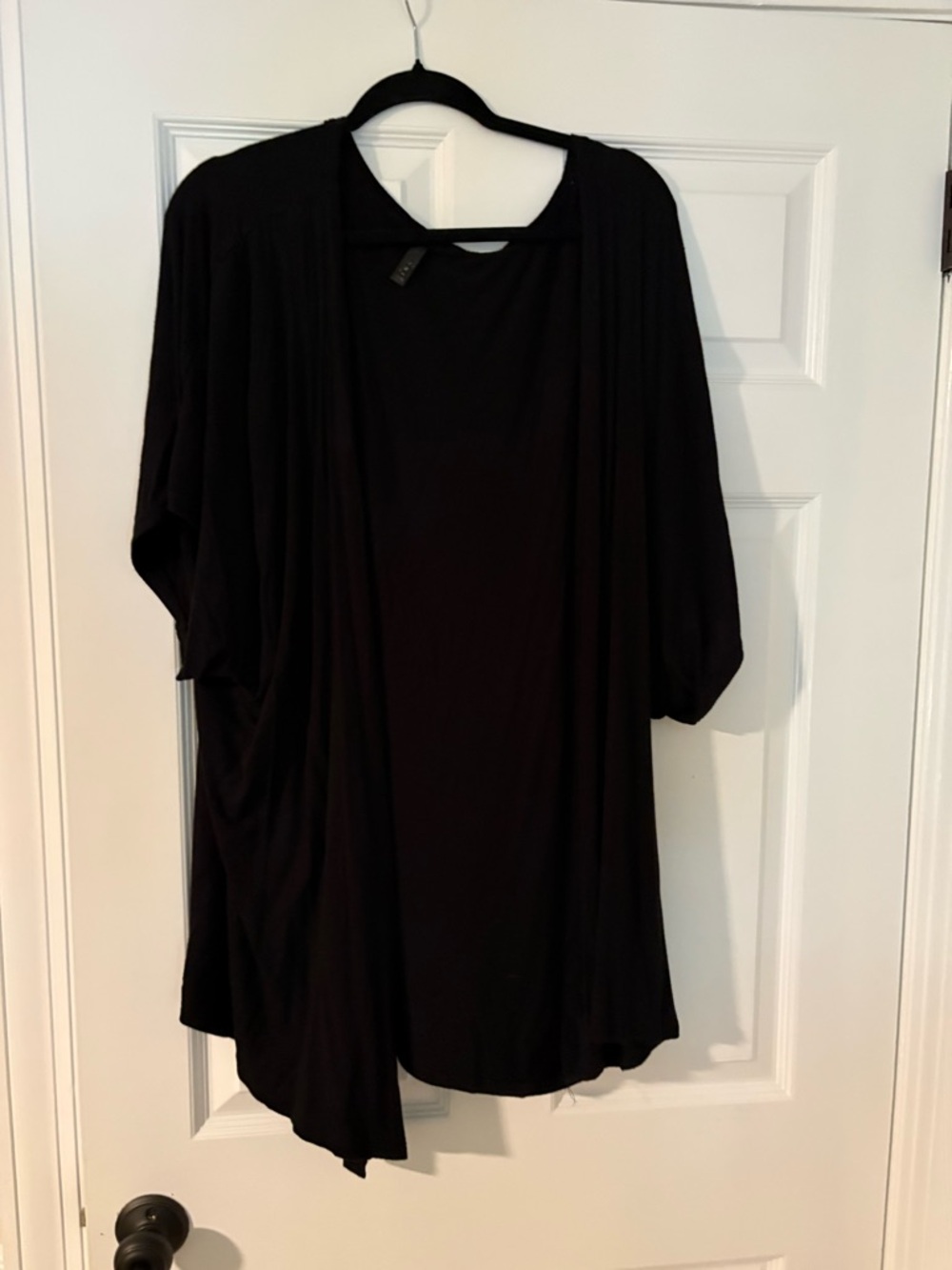 Black Open Front Cardigan